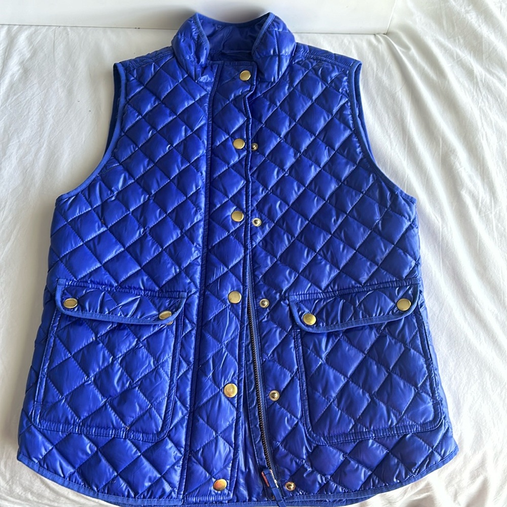 Purple quilted j crew vest